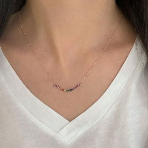 NEW Trendy 925 Silver Necklace Turkish Jewelry Birthday Gift Zircon Fashion Necklace For Women Minimalist Style Luxury Designer