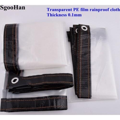 0.1mm Plastic PE Film Transparent Rainproof Cloth Tarpaulin Pet Dog House Greenhouse Succulent Plant Keep Warm Waterproof Cloth