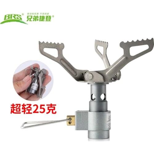 BRS Portable Mini Titanium Camping Stove Outdoor Travel Survival Gas Stove Pocket Folding Picnic Cooking Gas Burner BRS-3000T