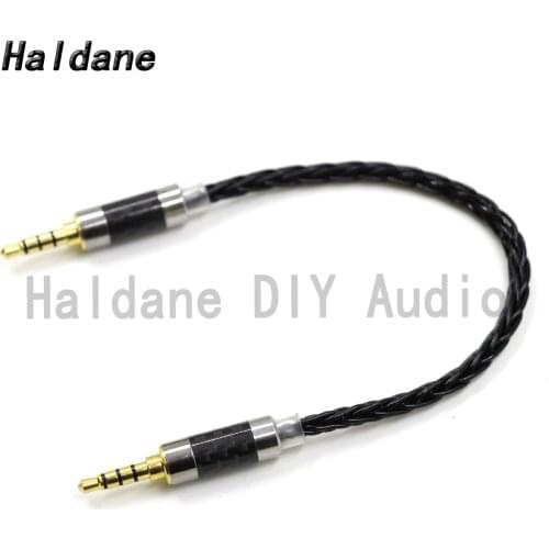 Haldane HIFI 7N Silver Plated 3.5mm TRRS Balanced Male to Male Audio Adapter Cable 3.5 to 3.5 Balance Connector Cable DIY