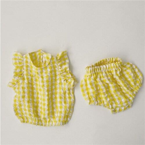 Treasure Simple Leisure Loose T-shirt + Shorts Two-Piece Set Cotton kids clothes