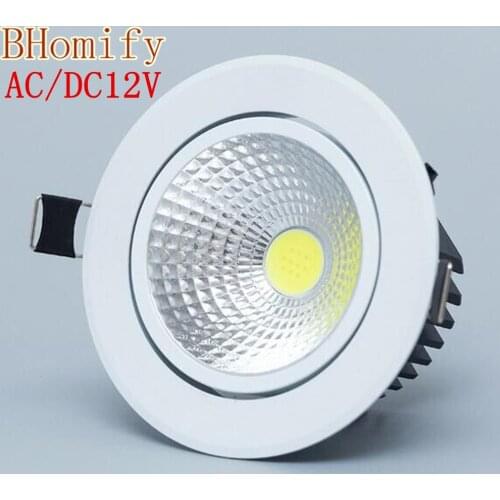 Led downlight Dimmable light COB Ceiling Spot Light 3w 5w 7w 12w AC/DC12V ceiling recessed Lights Indoor Lighting