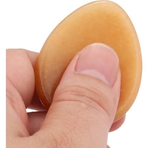 TUMBEELLUWA Water Drop Red Aventurine Thumb Worry Stone Chakra Reiki Healing Crystal Pocket Palm Stone