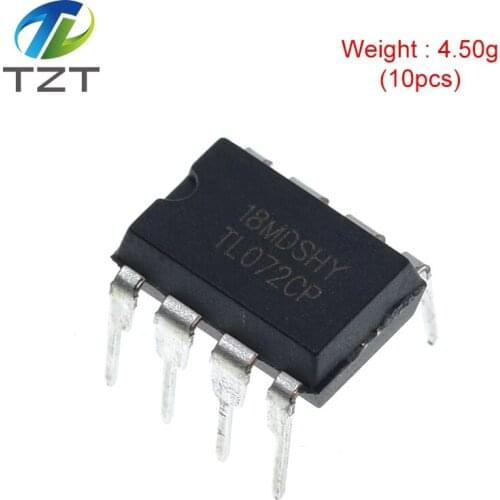 TZT 10PCS TL072CP DIP8 TL072 DIP TL072CN DIP-8 new and original IC