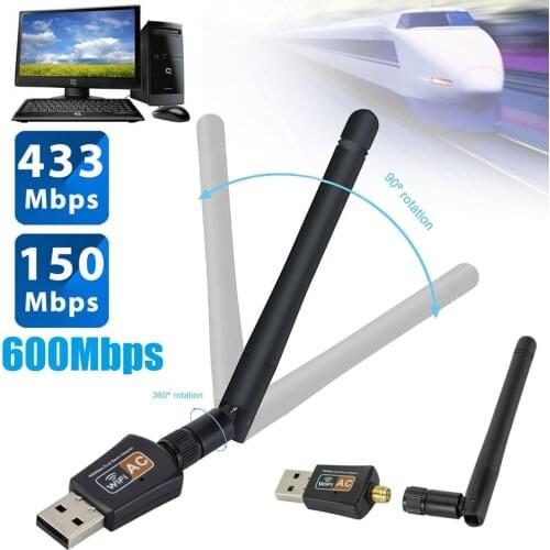 USB WiFi Adapter USB Ethernet 5Ghz USB2.0 Lan AC Wi Fi Dongle 600Mbps Network Card Free Driver Wireless wi-fi Receiver