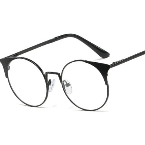 Veshion Glasses Frames Cat Eye Round Ultralight Men Women Optical Fashion Computer Glasses