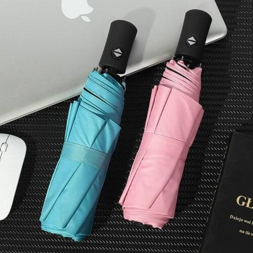 High Quality Advertising Umbrella Fully Automatic Umbrella Fold Men Women 3 Folding Umbrella Parasol Mens Gifts