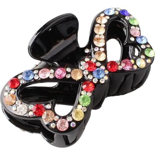 Women Shiny Crystal Bow Hair Claws Bride Headwear Ponytail Holder Rhinestone Hair Clips Fashion Headdress Hair Accessories