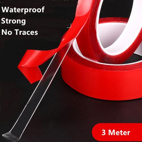 1mm thick 5-35MM width Transparent Double Sided Tape Household Wall Hangings Adhesive Glue Tapes Car Sticker Auto Adhesive Tape