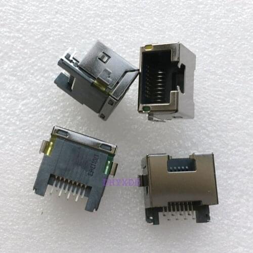 10pcs Lan Jack Socket RJ45 Connector With LED For Lenovo ThinkPad T440 T440S T450 T450S etc Laptop RJ-45 Port
