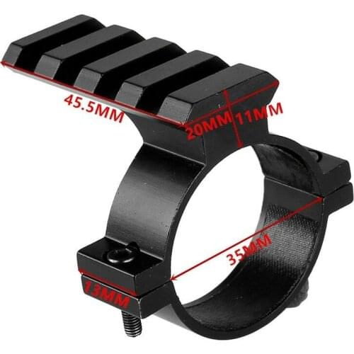 35mm Tube Ring Scope Flashlight Laser Sight 4 Slot 20mm Weaver Picatinny Rail Mount Barrel Adapter Rifle Gun Airgun Hunting Tool