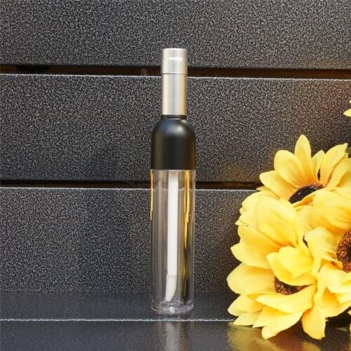 5ML 10/30/50pcs Empty Silver Plastic Lipgloss Bottle with Colored Cap, Wine Shape Creative Portable Lip Gloss Tube