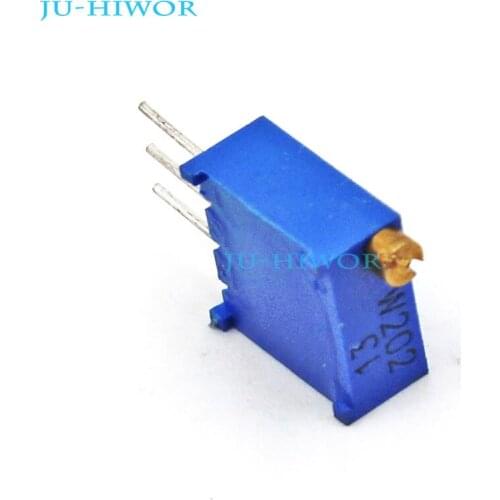 50pcs/lot) 3296 202 2K potentiometer 3296W Trimming Potentiometer Variable Resistor