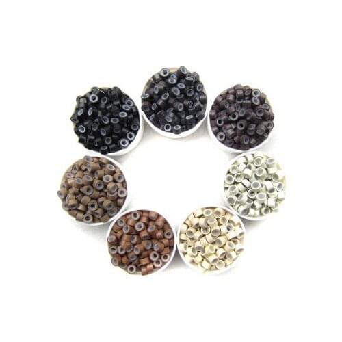5000pcs/lot Multi Dirty Braid Buckle Hair Extension Ring Wig Tube Silica Gel Circle Hair Braid Cuff HA468