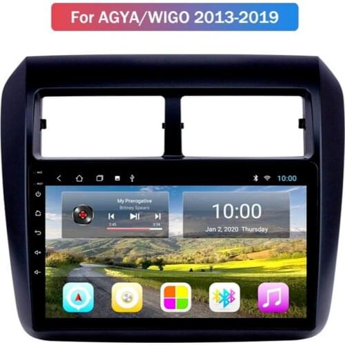 Android 10.0 System Quard Core 2G+32G WIFI HD 1024*600 Car GPS Nagavition For Toyota AGYA/WIGO 2013-2019 Car Radio Player