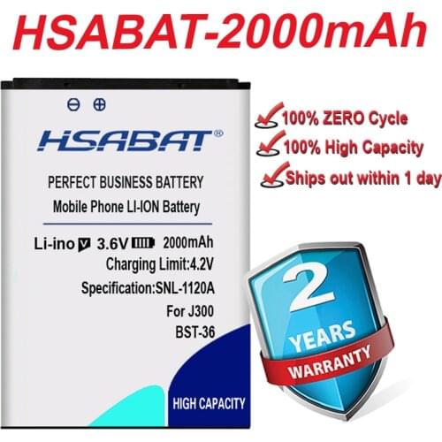 HSABAT for Sony Ericsson J300 Battery K510i Z550a K310 J300C X0001 Z550C K320 K310i W200 Z550i Z558 k310c k510c 2000mAh BST-36