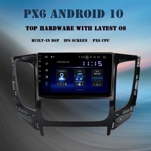 9" Android 10.0 Car Radio for Mitsubishi Triton 1 Din Multimedia Player GPS Navi DSP 4GB+64GB Bluetooth TDA7850 MP4
