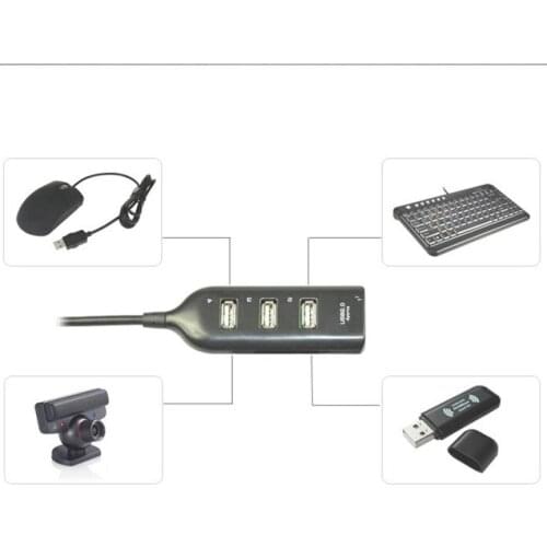 Carprie New High Speed Multi HUB 4 Port USB 2.0 Splitter Expansion Desktop/PC Laptop Adapter 18Mar21 Hot