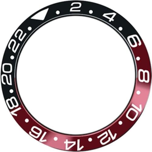 Watch Bezel 38mm Insert Watch Ring for GMT Watch 40mm Casing Watch Accessories Ceramic / Aluminum Bezels