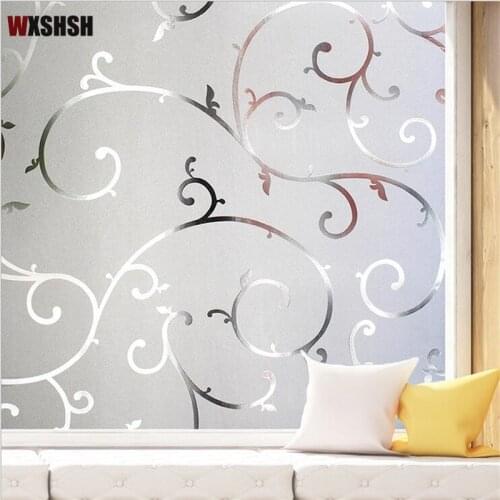 2M Long Privacy Decorative Window Film Drop-Shipping Film Static Cling Embossing Window Stickers Vine Sliding Door Bathroom