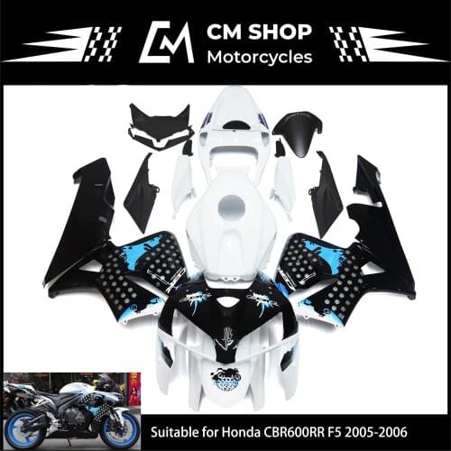 For Honda cbr600RR F5 new ABS motorcycle full set fairing kit 2005 2006 05 06 blue and white body fairing kit