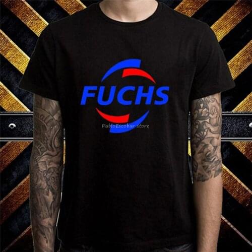 New Fuchs Oil Company Racing Logo MenS Black T-Shirt Size S To 3Xl Retro Tee Shirt men summer t-shirt brand tops