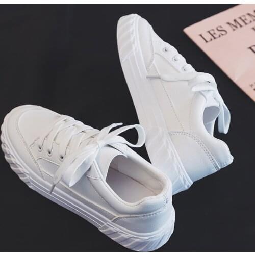 Classic White Sneakers Women Casual Canvas Shoes Female Summer Lace-Up Flat Trainers Fashion Vulcanize Shoes Zapatillas Mujer 40