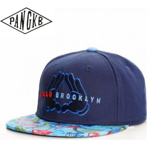 PANGKB Brand HELLO BROOKLYN CAP Flaming bird Basketball sports snapback hat for men women adult outdoor casual sun baseball cap