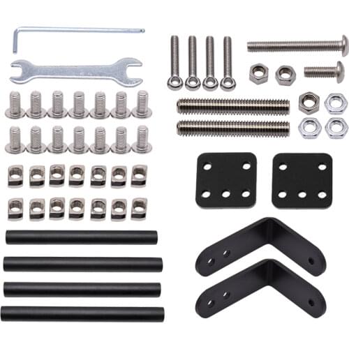 3D Printer Parts Supporting Pull Rod Kit Aluminum Alloy Tie Rod Set 3D Printer Bracket Upgrade for Ender-3/Ender-3S/Ender-3 Pro