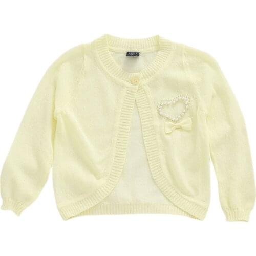 2021 Girls Jacket Cotton Sweet Girls Cardigan Sweater Long Sleeve Kids Shrug for 1 2 3 4 6 8 10 12 Years Old Kids Clothes 175005