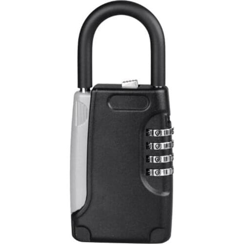 Hot Metal Mechanical Key Storage Box Box Metal Hook Type Password Key Box Key Safe-Black