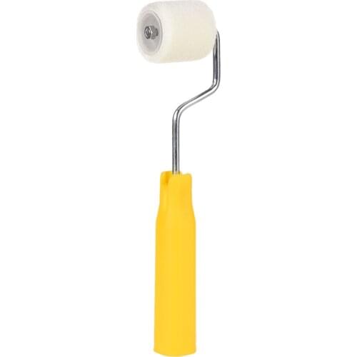 Uxcell Wool Paint Roller Brush 3cm for Wall Painting Treatment with Plastic Handle to paint trim door edging line striping