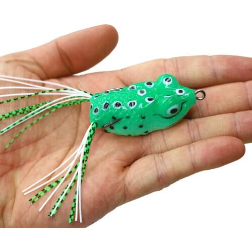 New 5.5cm/11.8g Pesca Frog Lure Soft Tube Bait Plastic Fishing Lure with Hooks Silicone Bionic Fishing Bait Pesca