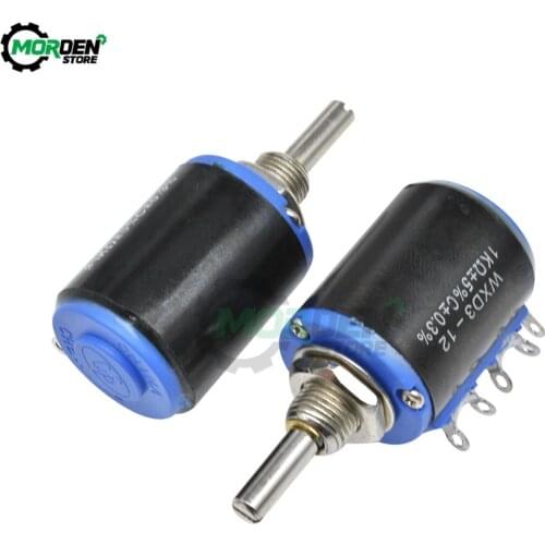 Dropship WXD3-12-2W Wirewound Potentiometer Resistance 100R 470R 1K 4.7K 10K 22K 47K 100KΩ Ohm Linear Rotary Potentiometer New