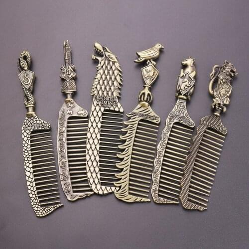 2021 Hot Design Movie Magic College Comb Vintage Bronze Makeup Comb for Women Men Children Hairdressing Tools Gift Collection