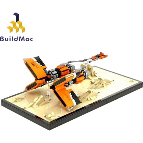 Buildmoc Space Wars Racing Assembly Model Suitable For Children Educational Toys Decorations Building Blocks Gift Compatible