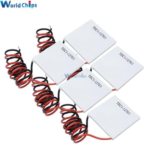 5PCS TEC1-12703 TEC1 12703 DC 12V TEC Thermoelectric Cooler Peltier 40*40M Peltier Elemente Module Heatsink Cooling Plate
