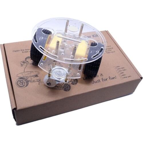 Smart car chassis mini double layer MINI small obstacle avoidance remote control robot DIY production kit