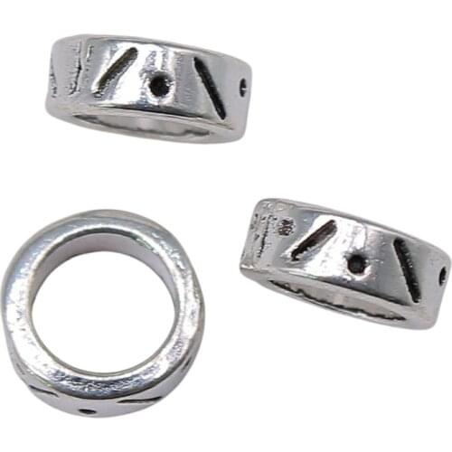 WYSIWYG 20pcs 8x8x3mm Spacer Beads For Necklace Bracelet Jewelry Making Hair Braid Beard Dreadlock Beads Rings Tube