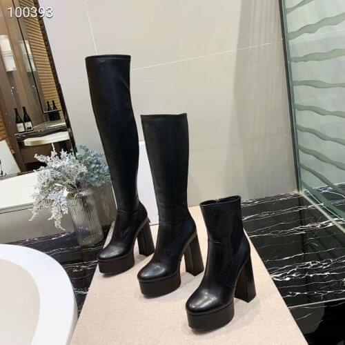 2020 Winter Real Leather Women Over Knee Boots Fashion Brand Sexy High Heel Winter Shoes Women Party Street Footwear