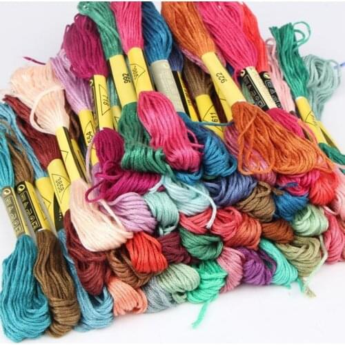 24Pcs/Sets Sewing Supplies Color Rainbow Cotton Thread DIY Craft Embroidery Cross-Stitch Sewing Threads Set Knitting Accessories