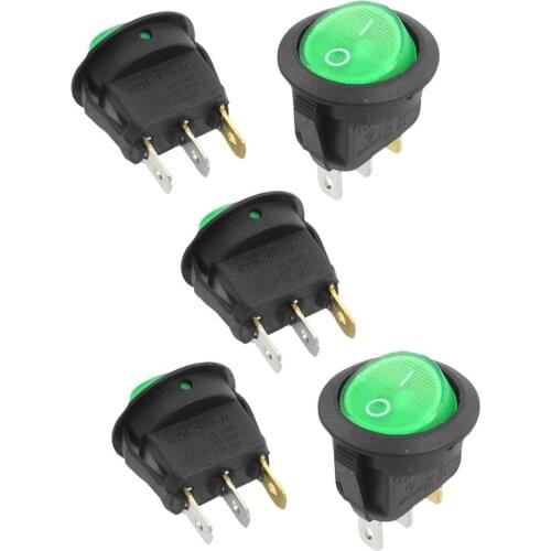 3 Pin SPST Neon Light On/Off Rocker Switch AC 6A/250V 10A/125V