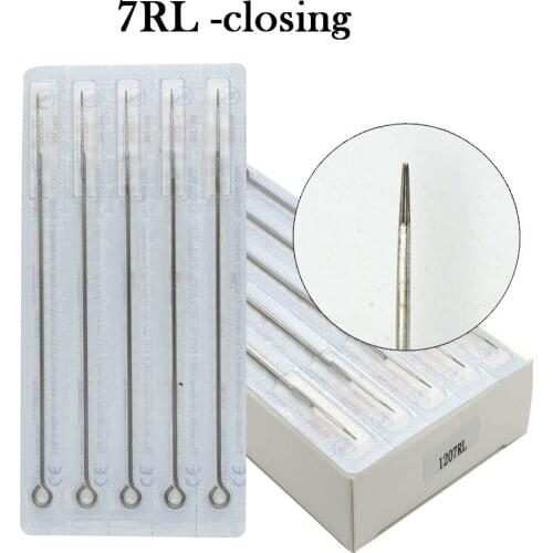 50pcs Tattoo Needles 7RL Disposable Assorted Sterilized Needle Professional Tattoo Stick Poke Needles Body Tattoo Supplies
