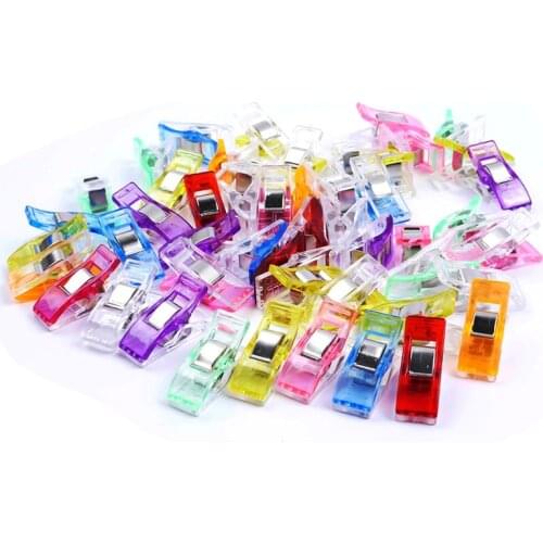 50PCS Sewing Craft Plastic Clips Multi Color Fabric Clamps Patchwork Sewing Quilt DIY For Home Handmade Sewing Tools