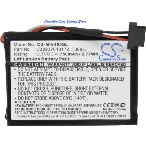 Cameron Sino 750mAh Battery 338937010172 for Mitac Mio Moov 400, Mio Moov 405