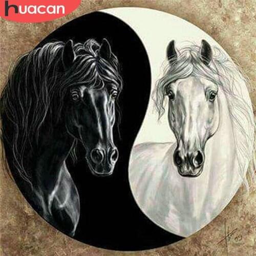 HUACAN 5D DIY Diamond Painting Horse Mosaic Picture Full Square/Round Diamond Embroidery Animal Home Decor Needlework