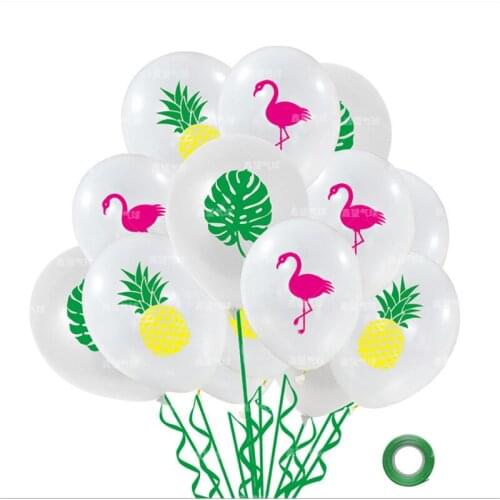 Pineapple Flamingo Turtle Leaf Set 12 Inch Latex Balloon Birthday Party Decoration Arrangement