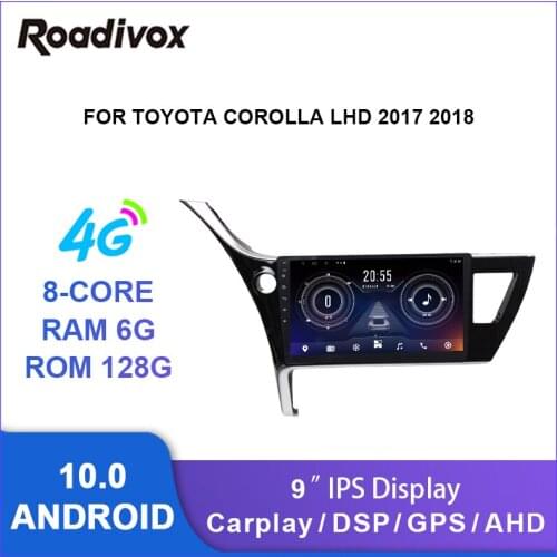 9" android 10.0 car radio video gps navigation player for Toyota Corolla LHD 2017 2018 multimedia autoradio stereo head unit