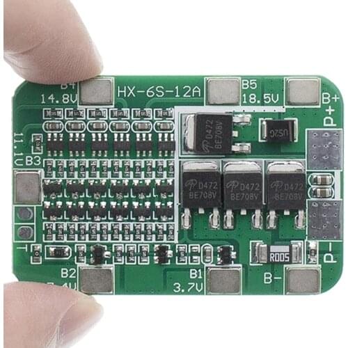 1 Piece 6S 15A 24V PCB BMS Protection Board for 6 Pack 18650 Li-ion Lithium Battery Cell Module 6S 2A-A
