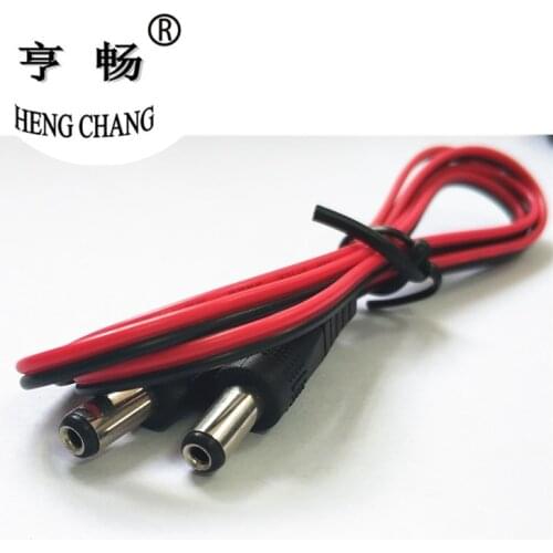 DC straight Double Ended 5521 male to male extension cable power plug adapter line connector Charger cord 1 meter